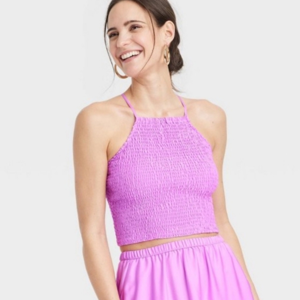 A New Day Halter Smocked Top‎